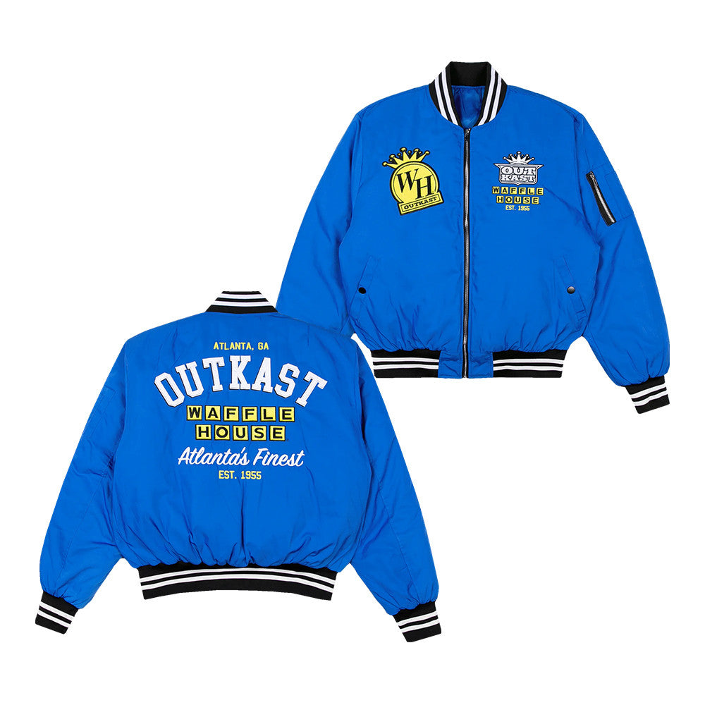 Outkast x Waffle House Merch ATL Icons Bomber Jacket Best Gifts For Hip Hop Lovers - Foxy23shop