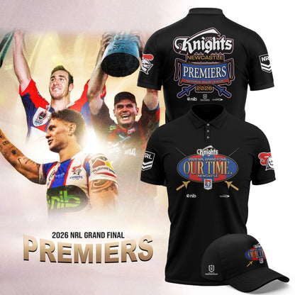 Newcastle Knights Premiers 2026 Polo Shirt Newcastle Knights Clothing Gift For Brothers - Foxy23shop
