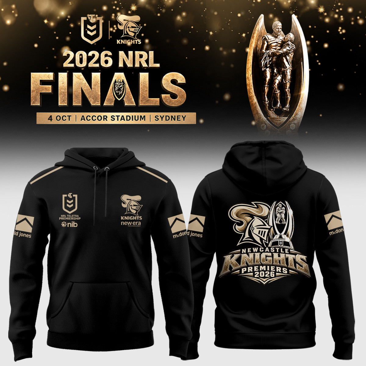 Newcastle Knights Hoodie Newcastle Knights Clothing Gift For Rugby Supporters - Foxy23shop