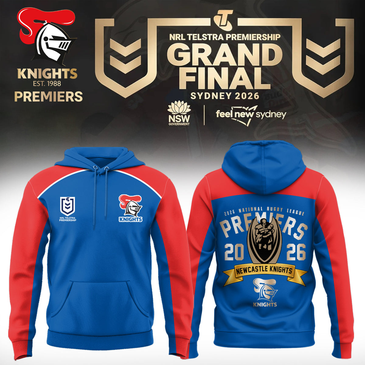 Newcastle Knights Hoodie Newcastle Knights Game Day Clothes Gift For Friends - Foxy23shop