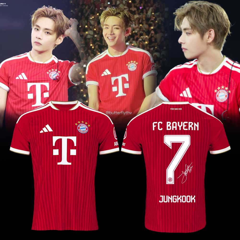 Jungkook BTS x FC Bayern Munich Merch Arirang World Tour 2026 Jersey Cool Gifts For Army - Foxy23shop