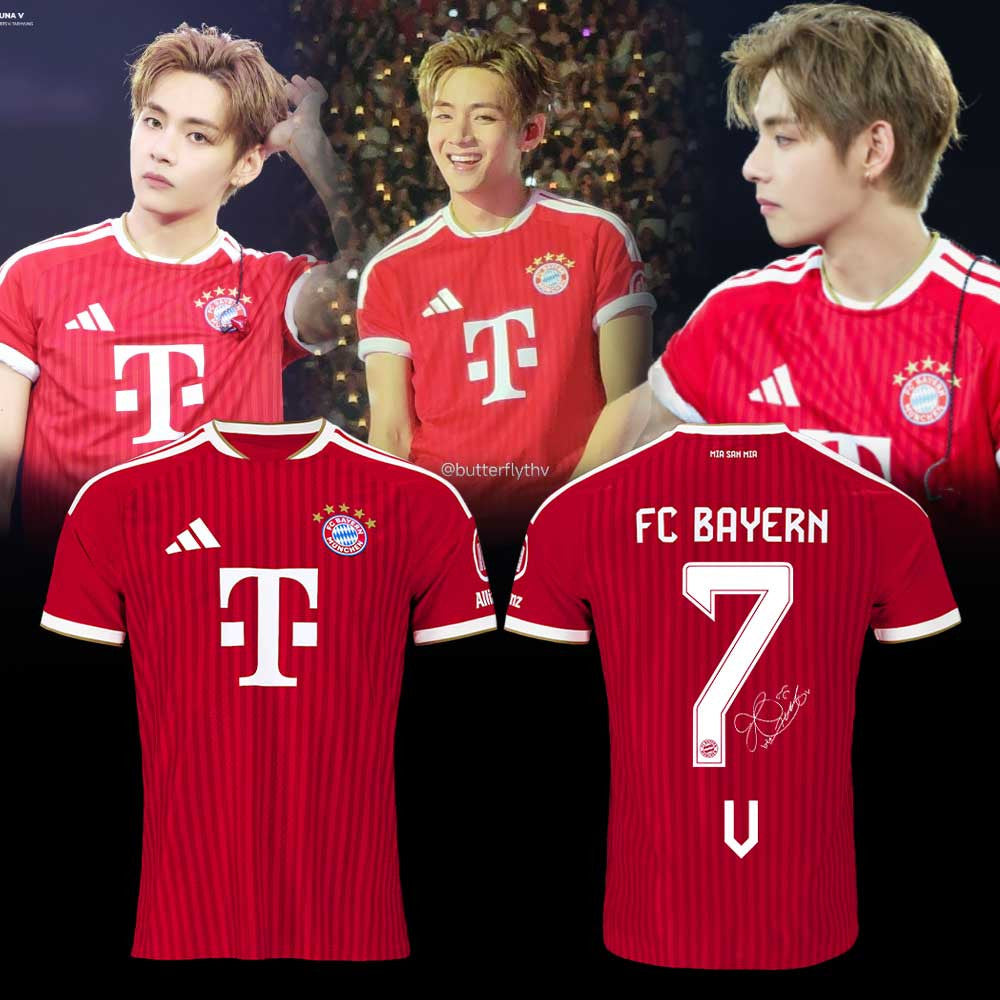V BTS x FC Bayern Munich Merch Arirang World Tour 2026 Jersey Gifts For Best Fans Gifts - Foxy23shop