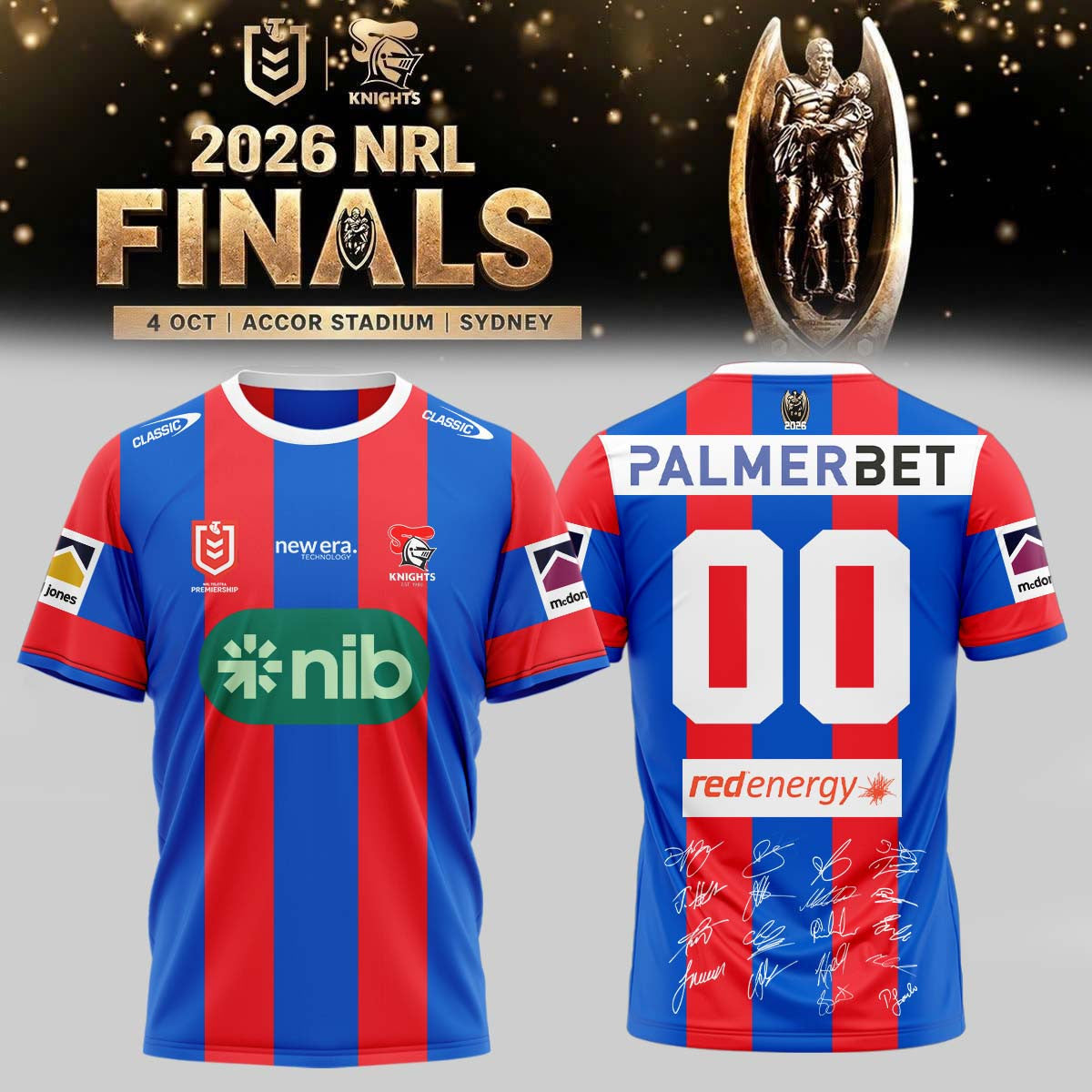 Custom Newcastle Knights Jersey Shirt Newcastle Knights Rugby Clothing Gift For Friends - Foxy23shop