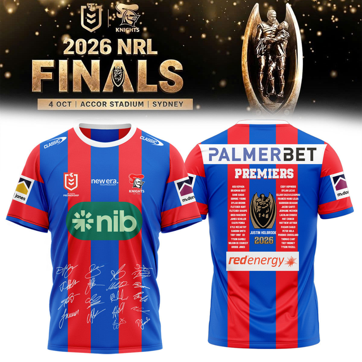 Newcastle Knights Jersey Shirt Newcastle Knights Game Day Clothing Gift For Supporters - Foxy23shop