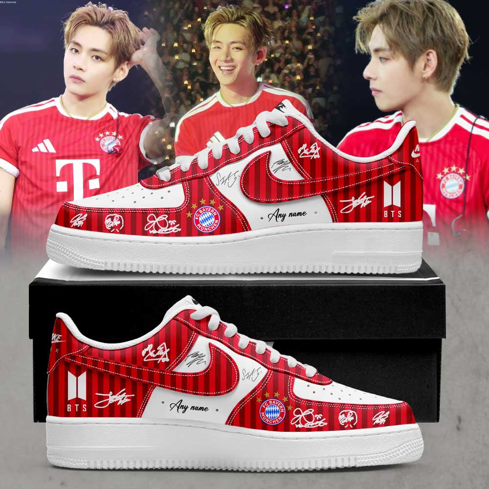 Custom BTS x FC Bayern Munich Arirang World Tour 2026 Sneakers BTS Merch - Foxy23shop