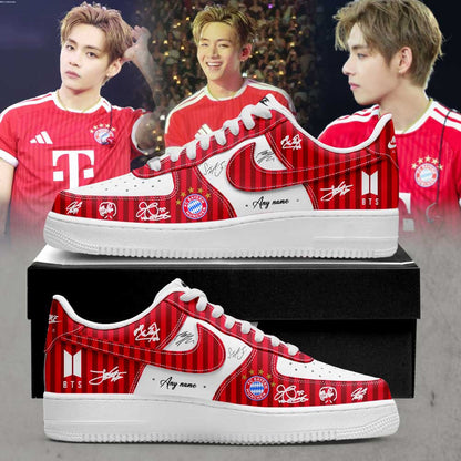 Custom BTS x FC Bayern Munich Arirang World Tour 2026 Sneakers BTS Merch - Foxy23shop