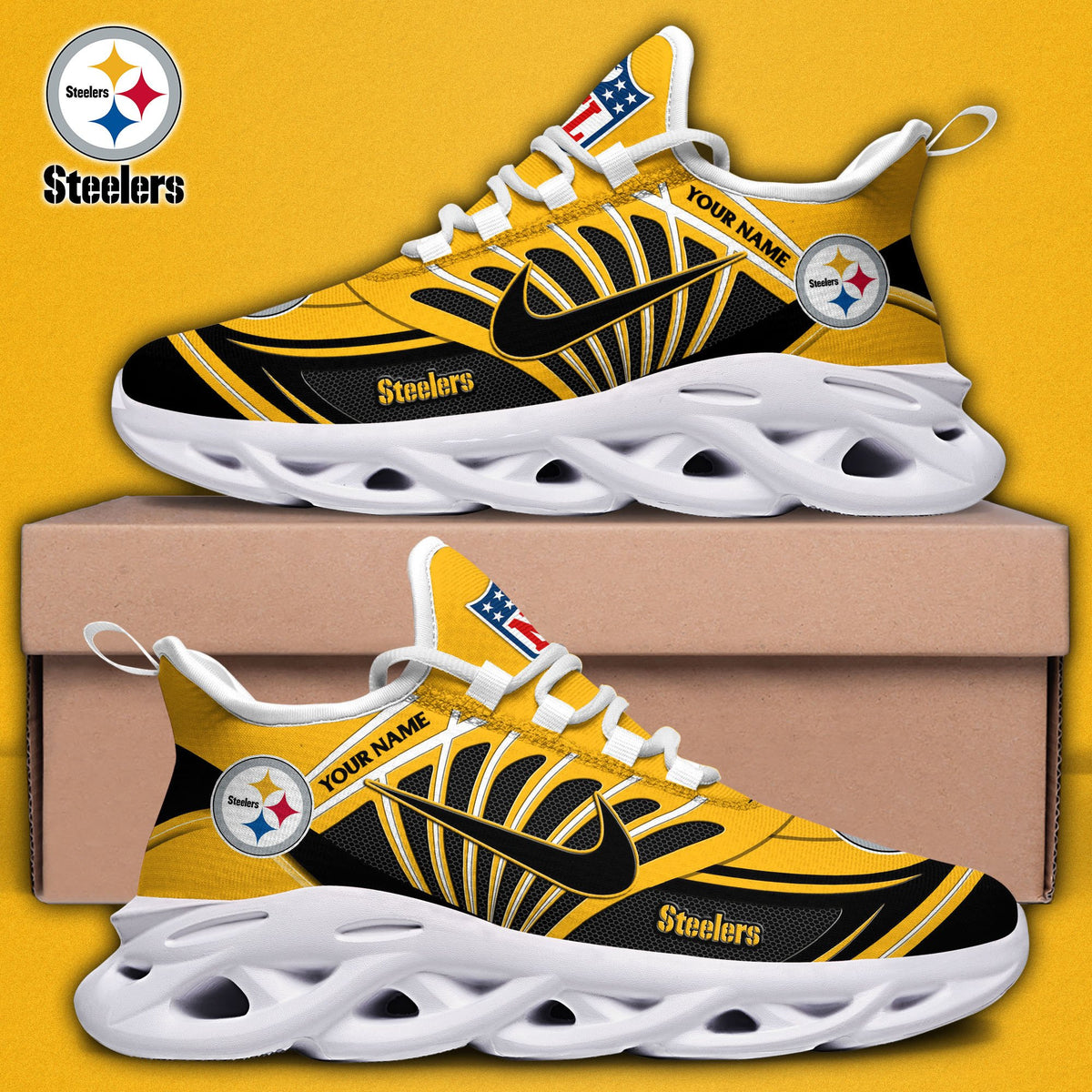 Personalized Pittsburgh Steelers 2026 Sneakers Pittsburgh Steelers Merch Fan Gear - Foxy23shop