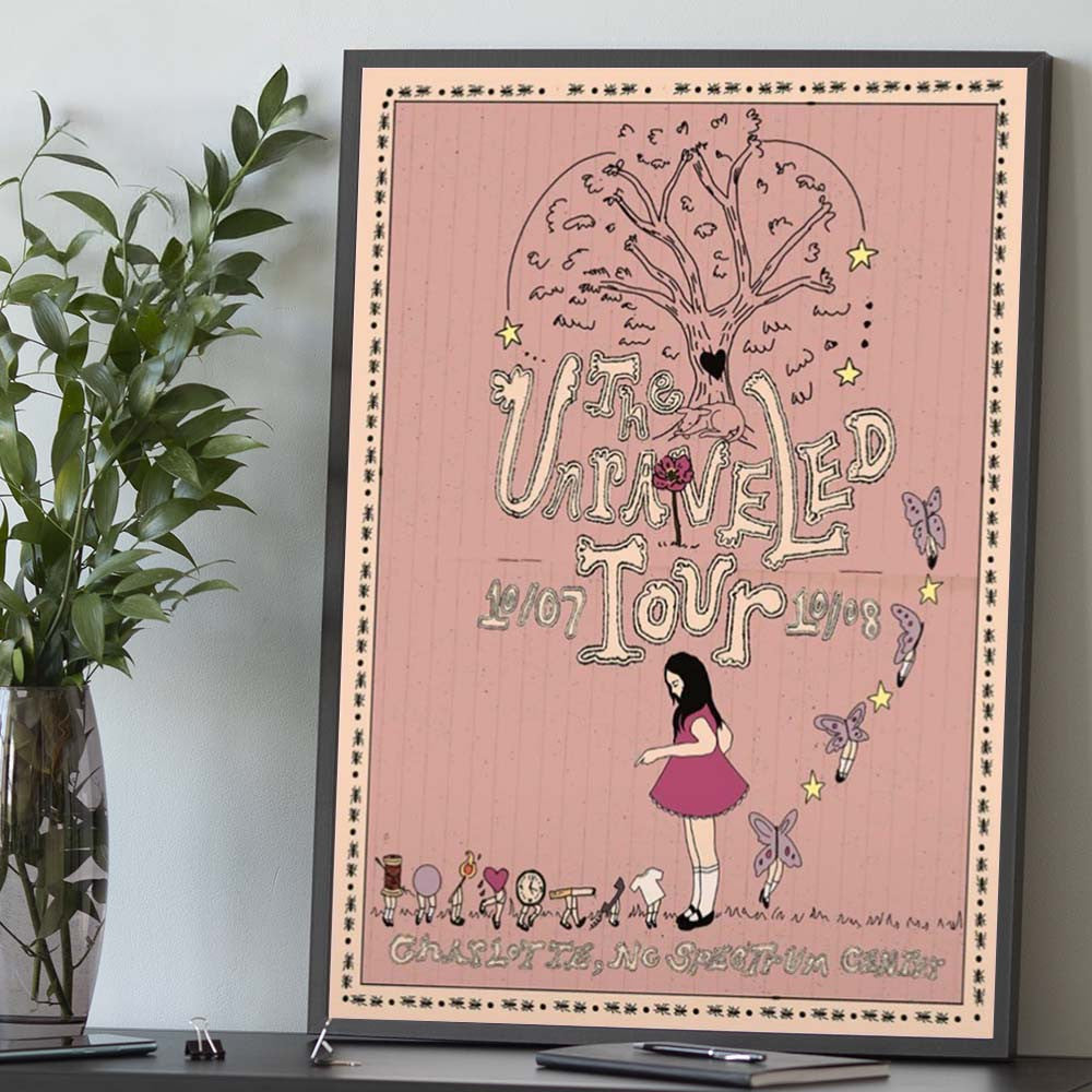 Olivia Rodrigo Charlotte NC Event Poster Olivia Rodrigo Merch Presents For Music Lovers - Foxy23shop