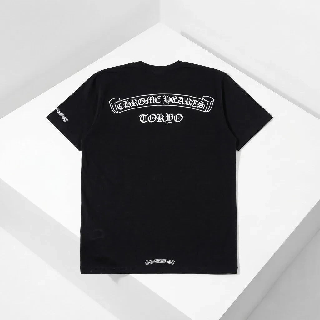 Jimin BTS Chrome Hearts Scroll Logo T-Shirt BTS Merch Gifts For Army - Foxy23shop