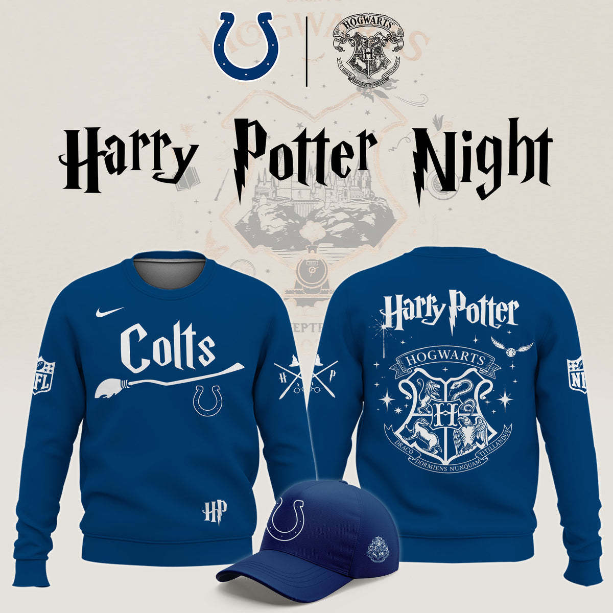 Indianapolis Colts x Harry Potter Night Sweatshirt Indianapolis Colts Apparel Best Fan Gear - Foxy23shop
