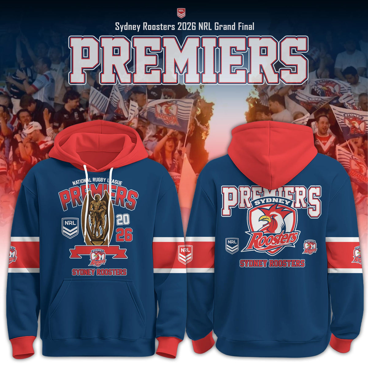Sydney Roosters Premiers Hoodie Sydney Roosters Game Day Gift For Lovers - Foxy23shop