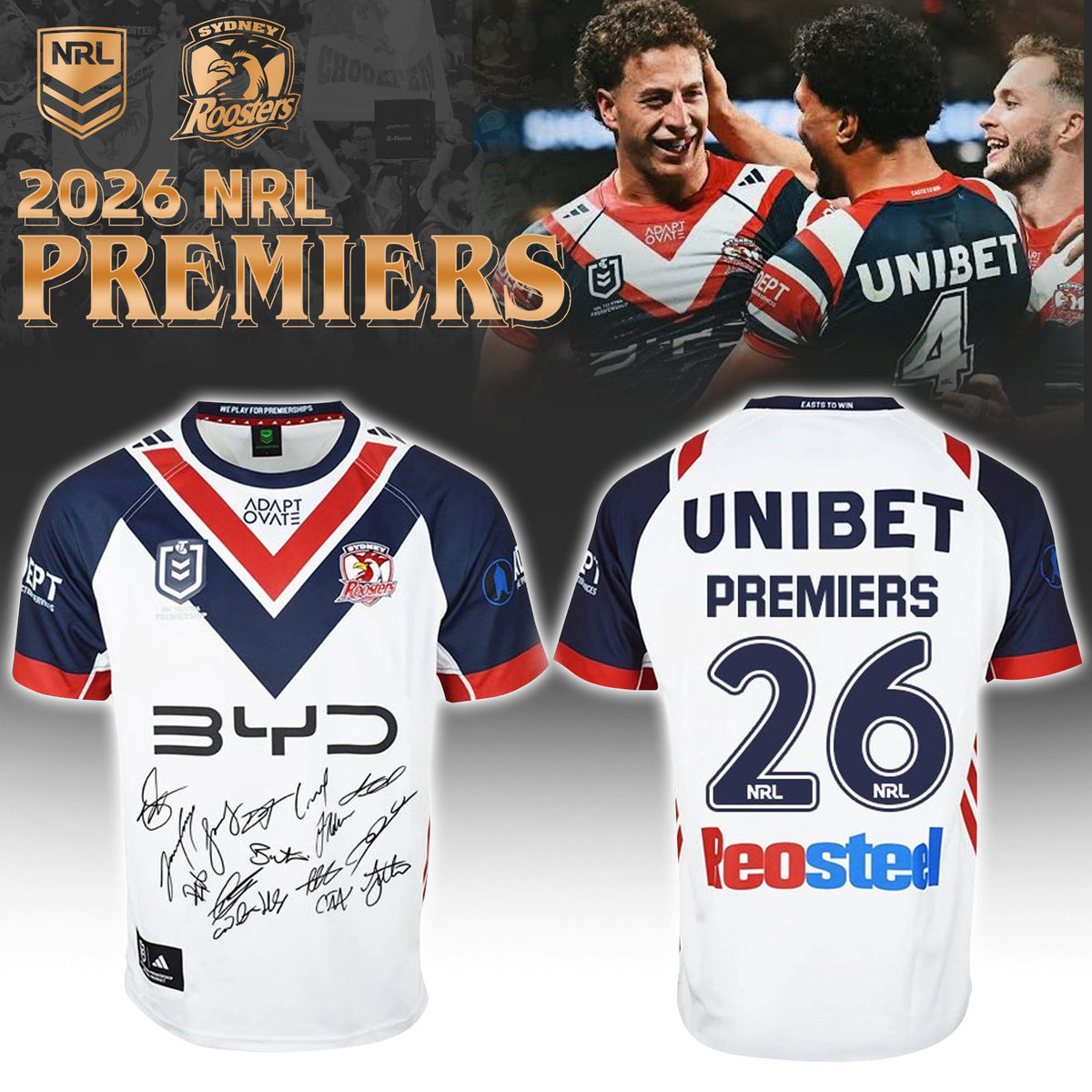 Sydney Roosters Premiers T-Shirt Sydney Roosters Graphic Apparel Gift For Supporters - Foxy23shop