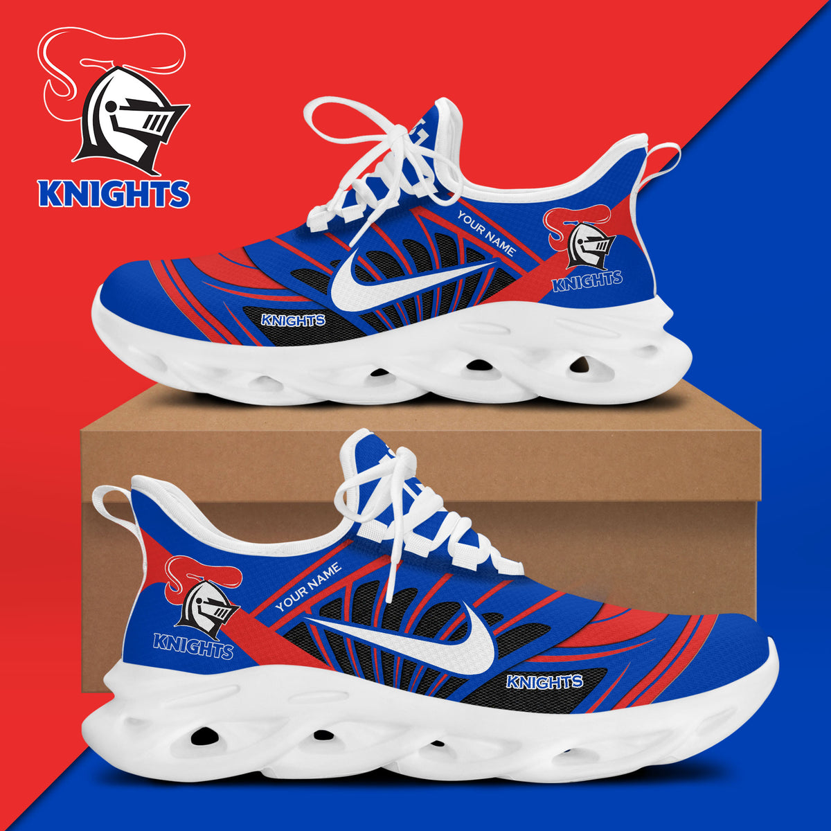 Custom Newcastle Knights Sneaker Newcastle Knights Game Day Gift Ideas - Foxy23shop