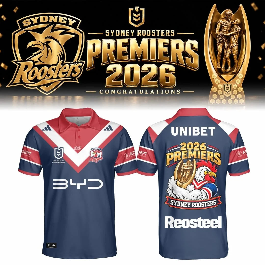 Sydney Roosters Polo Shirt Sydney Roosters Supporter Merch Gift For Friends - Foxy23shop