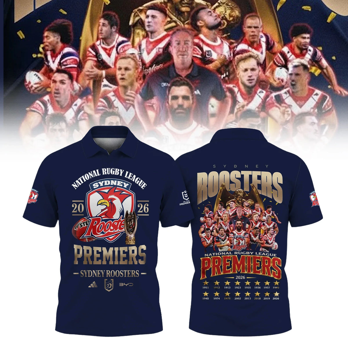 Sydney Roosters Polo Shirt Sydney Roosters Rugby Shirt Gift For Game Day - Foxy23shop