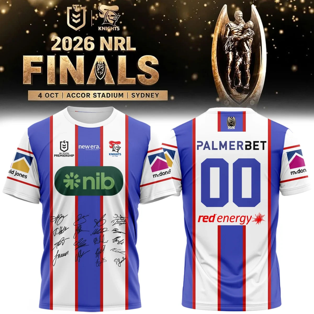 Custom 2026 NRL Finals T-Shirt Newcastle Knights Team Merch Gift For Rugby Lovers - Foxy23shop