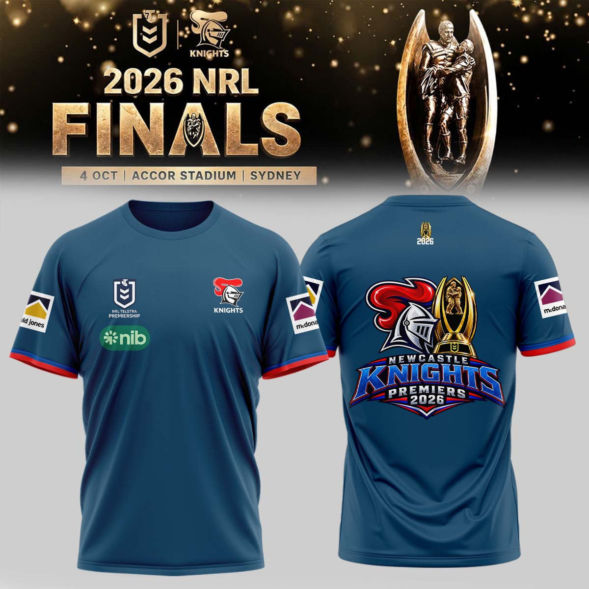 Newcastle Knights T-Shirt Newcastle Knights Team Apparel Gift For Brothers - Foxy23shop