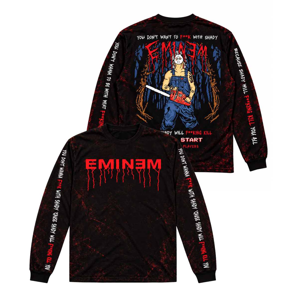 Eminem Jason Mask Halloween Long Sleeve Shirt Eminem Nerds Merch Birthday Presents For Boyfriend - Foxy23shop