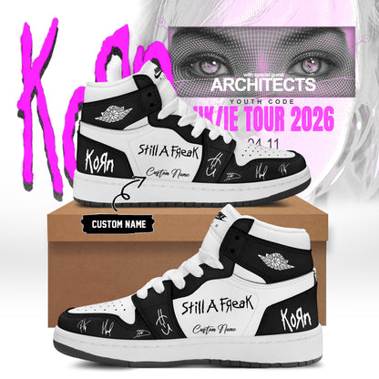 Personalized Korn UK IE Tour 2026 Signed Sneakers Korn Merch Unique Gifts For Music Lovers - Foxy23shop