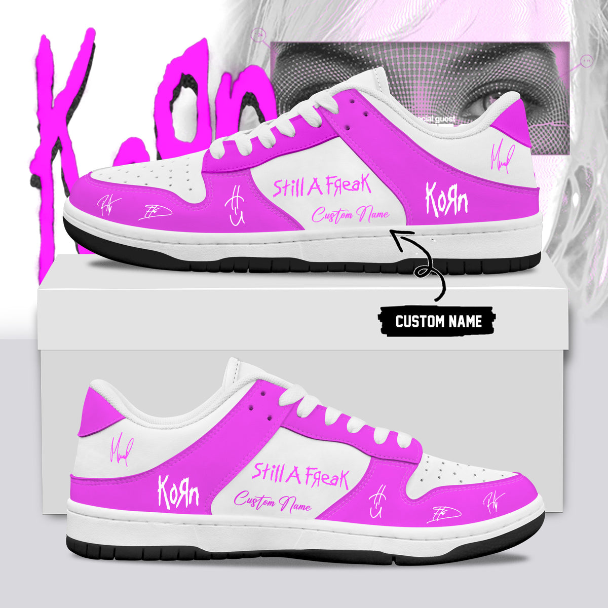 Personalized Korn UK IE Tour 2026 Signed Sneakers Korn Merch Gifts For Fans - Foxy23shop
