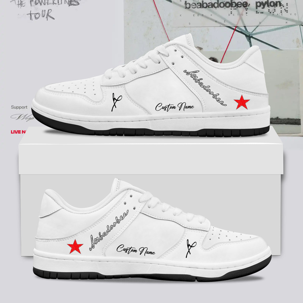 Custom Beabadoobee The Powerlines Tour Sneaker Beabadoobee Alternative Gift For Fans - Foxy23shop