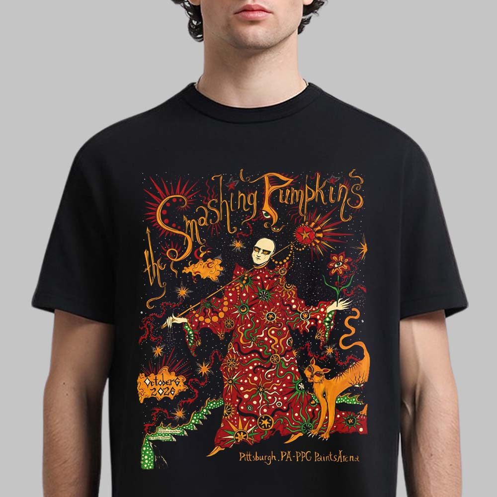 The Smashing Pumpkins Pittsburgh PA 2026 Event Poster T-Shirt The Smashing Pumpkins Clothing - Foxy23shop