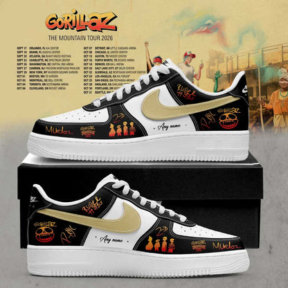 Personalized Gorillaz The Mountain Tour 2026 2027 Sneaker Gorillaz Merch Music Lover Gifts - Foxy23shop