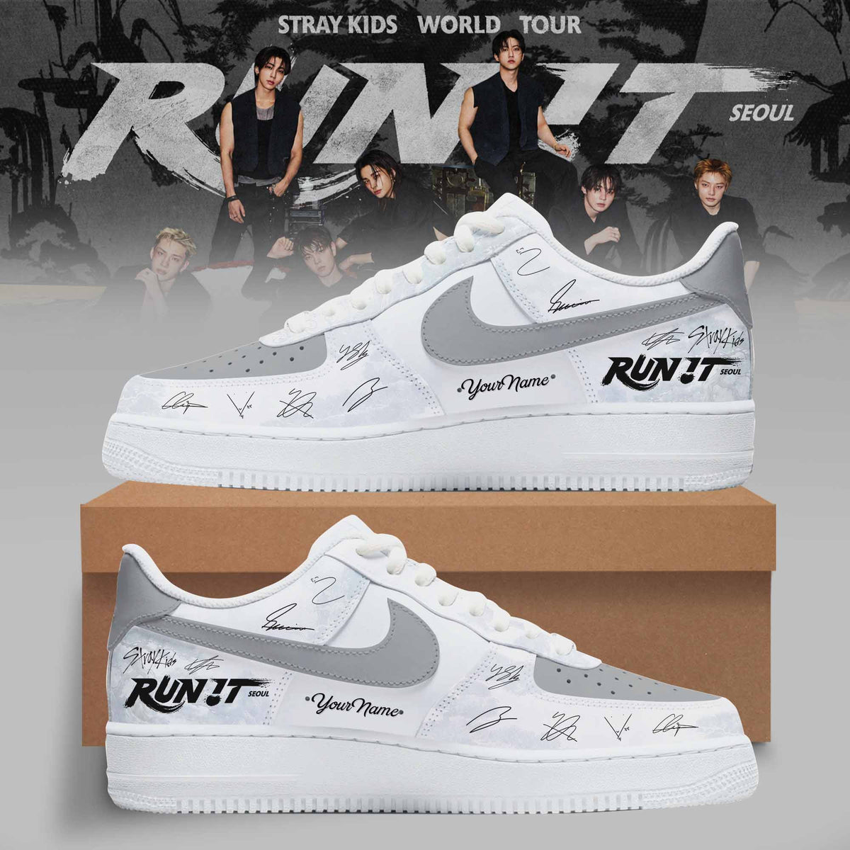 Personalized Stray Kids 2026 Run It World Tour Sneakers Stray Kids Merch Stay Gift Idea - Foxy23shop