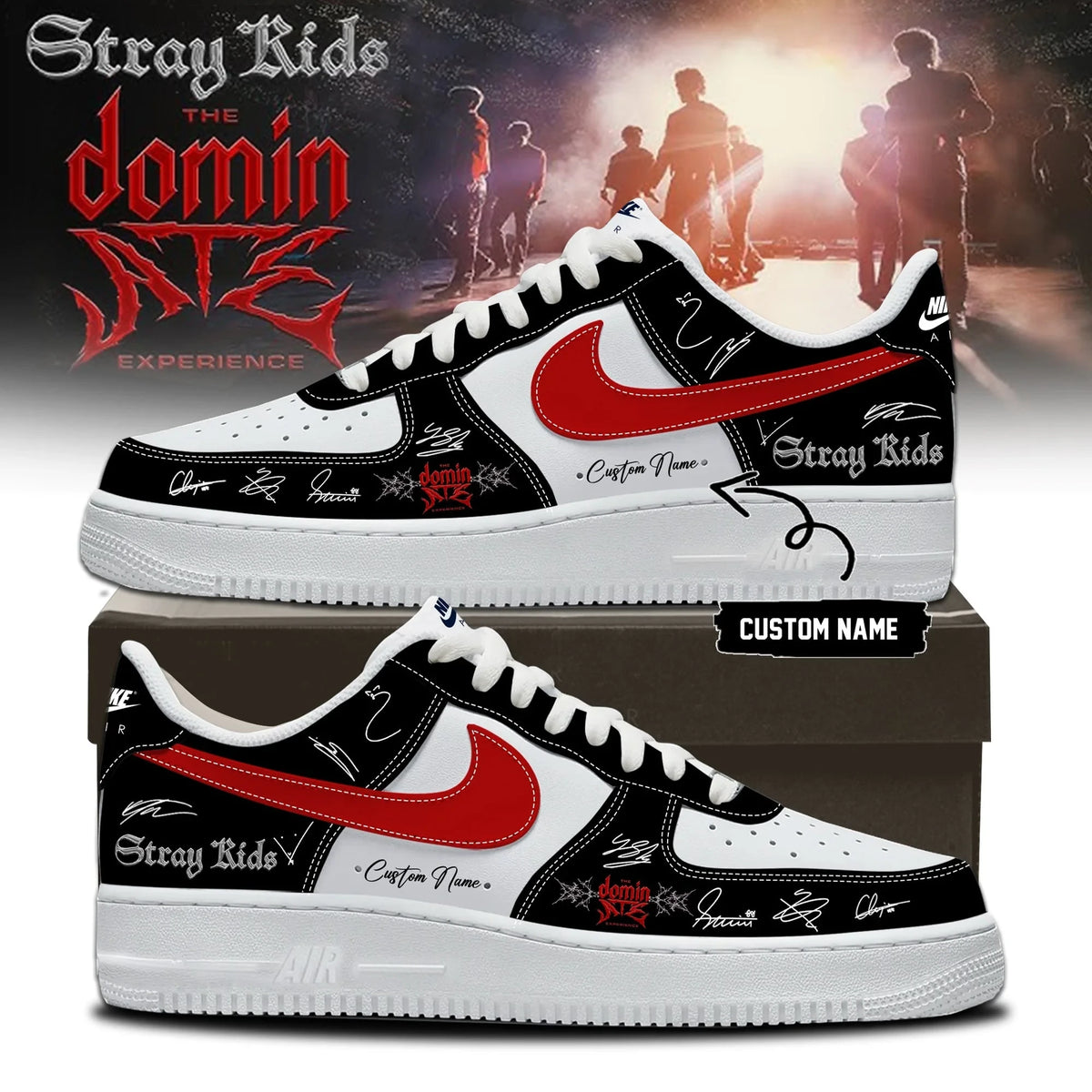 Personalized Stray Kids Dominate Singed Sneakers Stray Kids Merch Cool Gifts For STAY - Foxy23shop