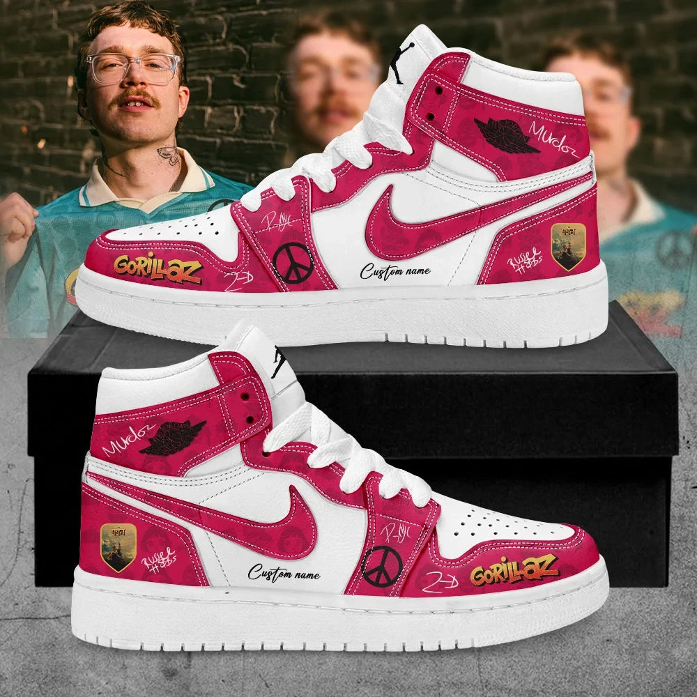 Custom Gorillaz The Mountain Tour 2026 2027 Sneaker Gorillaz Merch Rock Lover Gift - Foxy23shop