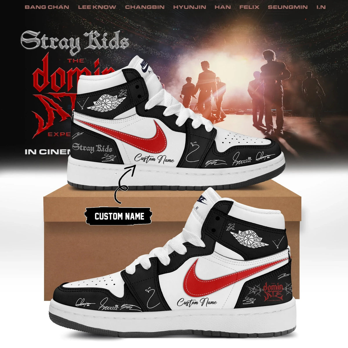 Personalized Stray Kids Run It World Tour 2026 Signed Shoes Stray Kids Sneakers Best Gift For Stay - Foxy23shop