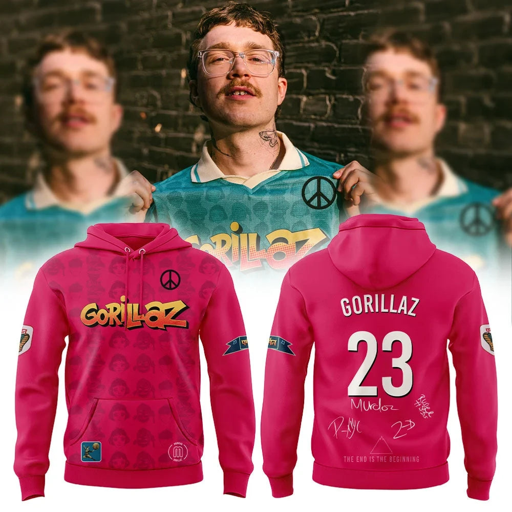 Gorillaz x Mundial Merch The Mountain Tour 2026 2027 Signed Hoodie Unique Fan Gifts - Foxy23shop