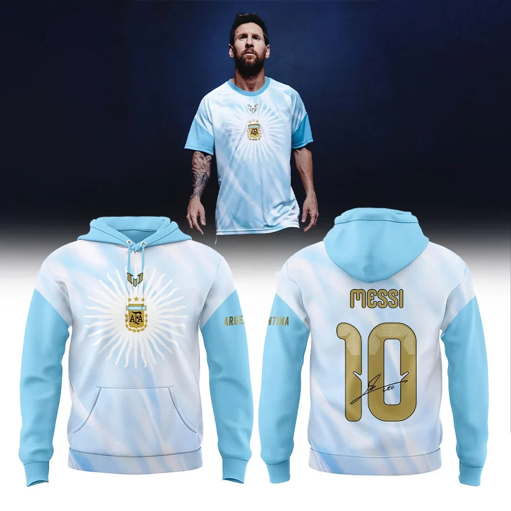 10 Argentina Leo Messi Hoodie Leo Messi Clothes Apparel Gift For Fans - Foxy23shop