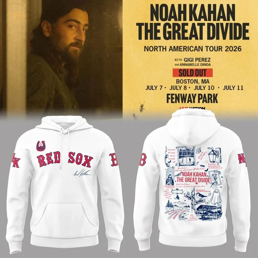 Boston Red Sox X Noah Kahan The Great Divide Tour Hoodie Boston Clothes Gift For Fans - Foxy23shop