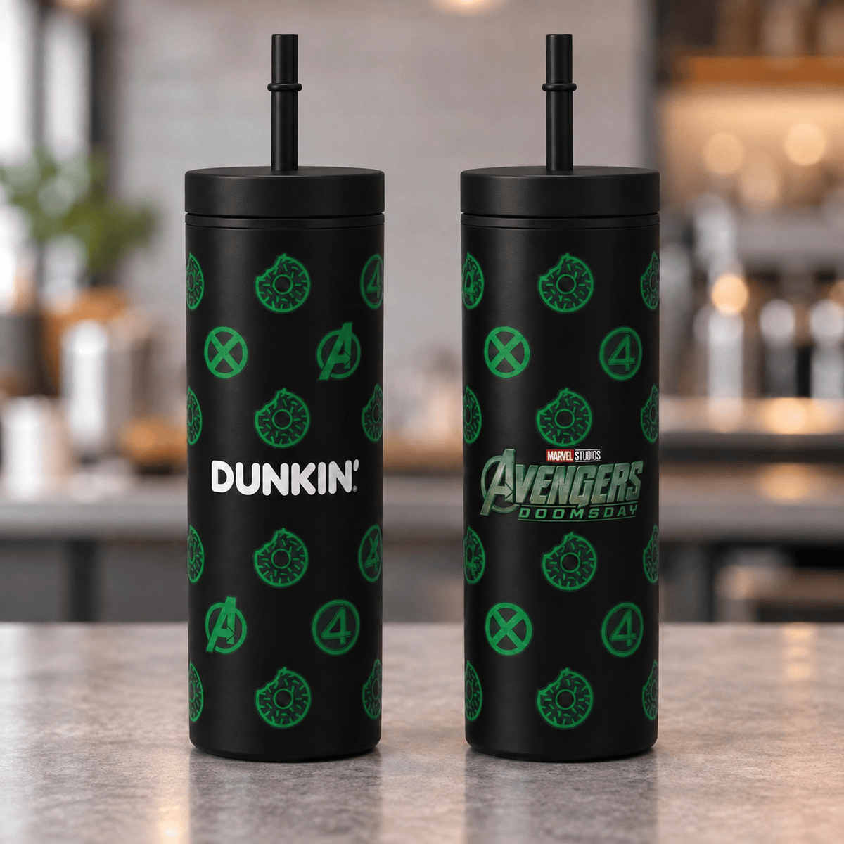 Dunkin x Marvel Studios Avengers Doomsday Tumbler Dunkin Donuts Tumbler Gifts For Marvel Fans - Foxy23shop