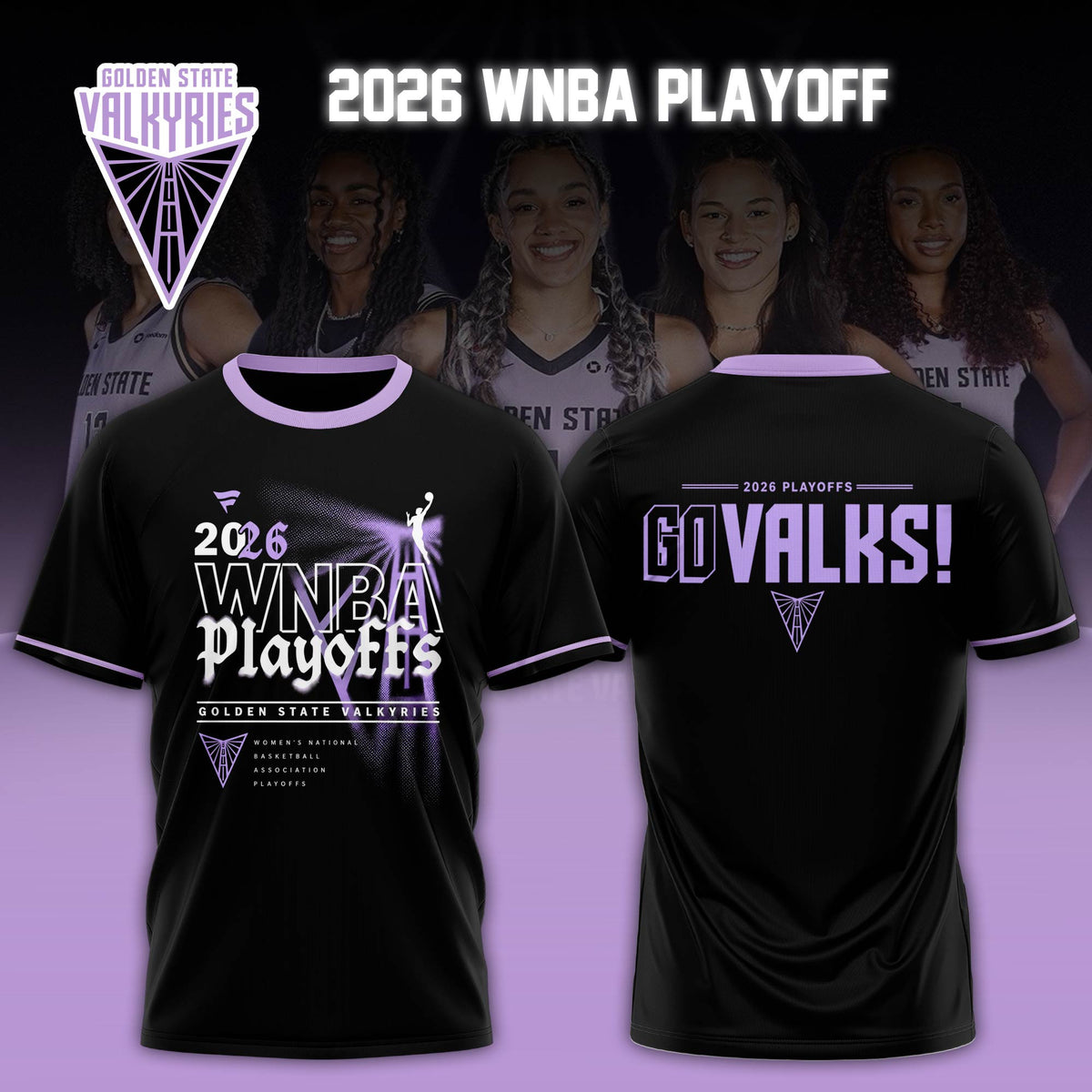 Golden State Valkyries 2026 WNBA Playoff T-Shirt Golden State Valkyries Merch Fan Gear - Foxy23shop