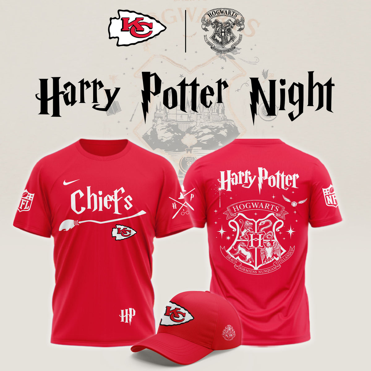 Kansas City Chiefs x Harry Potter Night 2026 T-Shirt Best Presents For Chiefs Kingdom - Foxy23shop