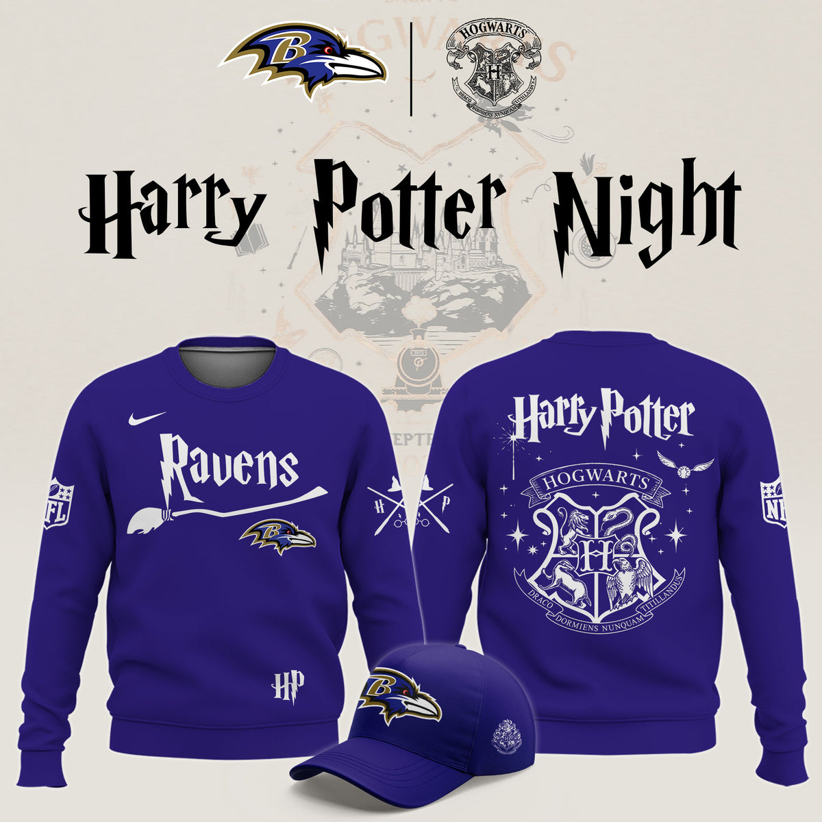 Baltimore Ravens x Harry Potter Night 2026 Sweatshirt Best Presents For Ravens Flock - Foxy23shop