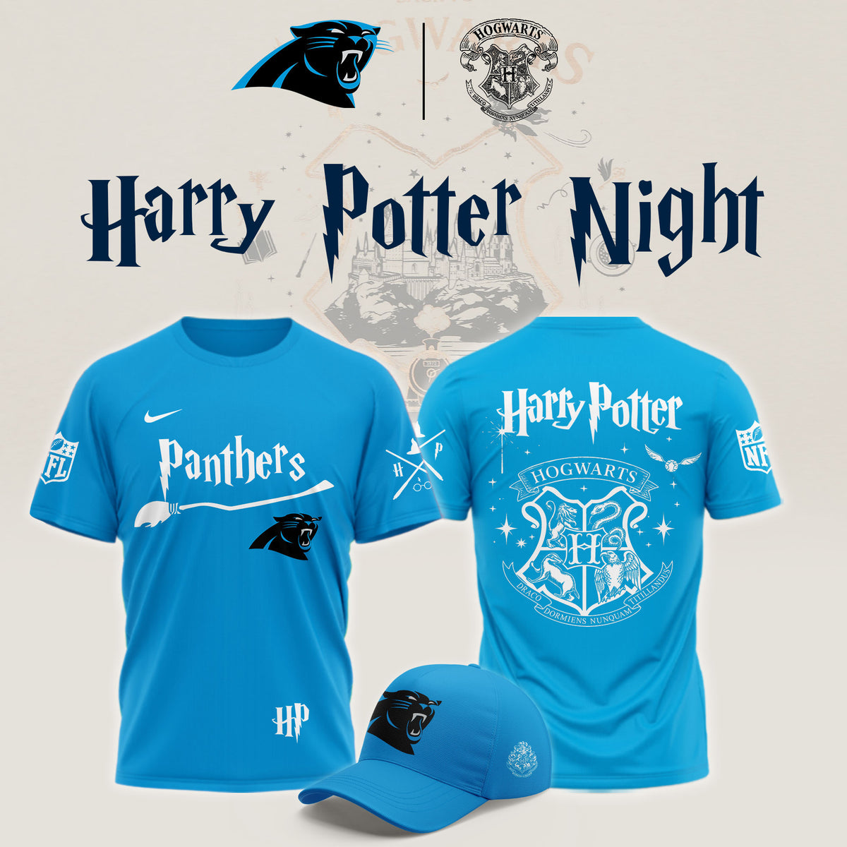 Carolina Panthers x Harry Potter Night T-Shirt Best Presents For Panthers Fans - Foxy23shop