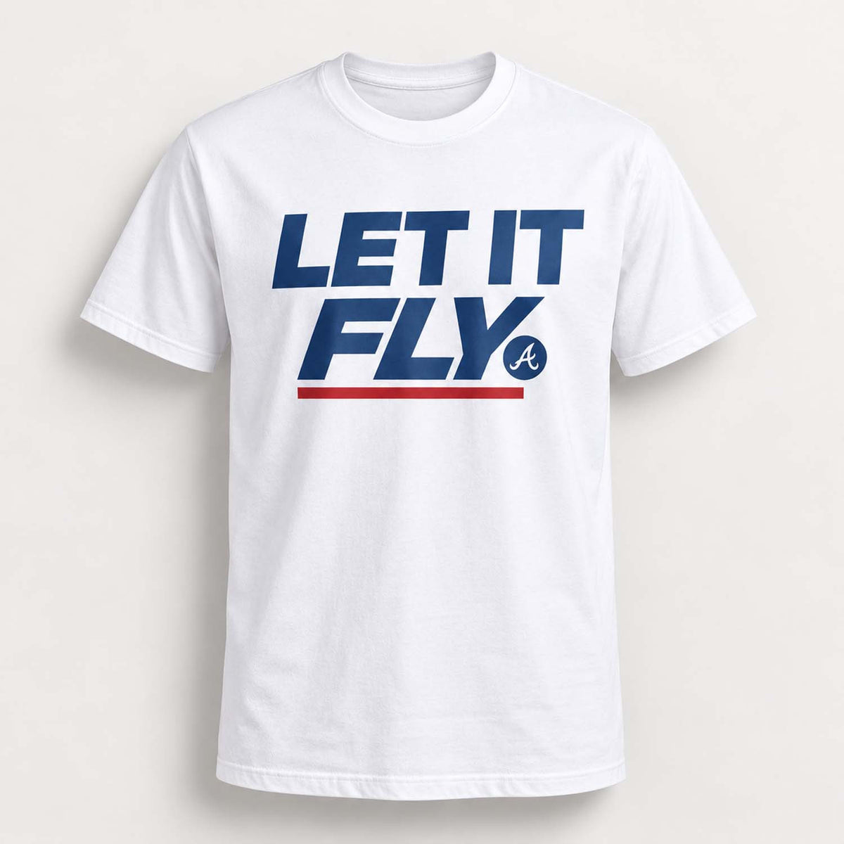 Atlanta Braves Let It Fly White Shirt Atlanta Braves Clothes Gifts For Sports Fans - Foxy23shop