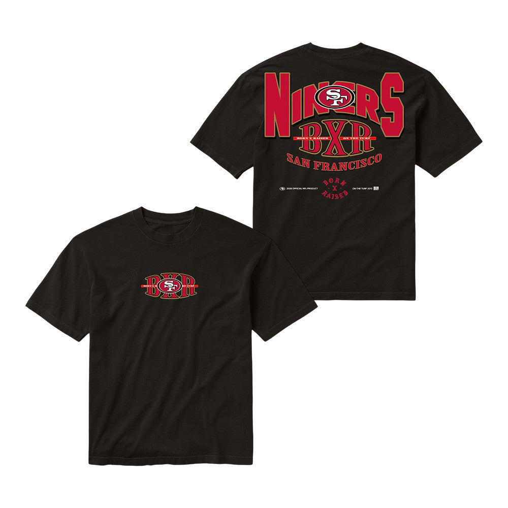 Niners BXR San Francisco T-Shirt Born X Raised Football Graphic Tee Gift For NFL Fans - Foxy23shop