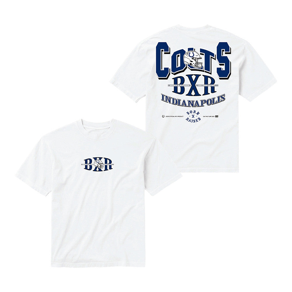 Colts BXR IndianaPolis T-Shirt Born X Raised NFL Streetwear Tee Gift For Football Lovers - Foxy23shop