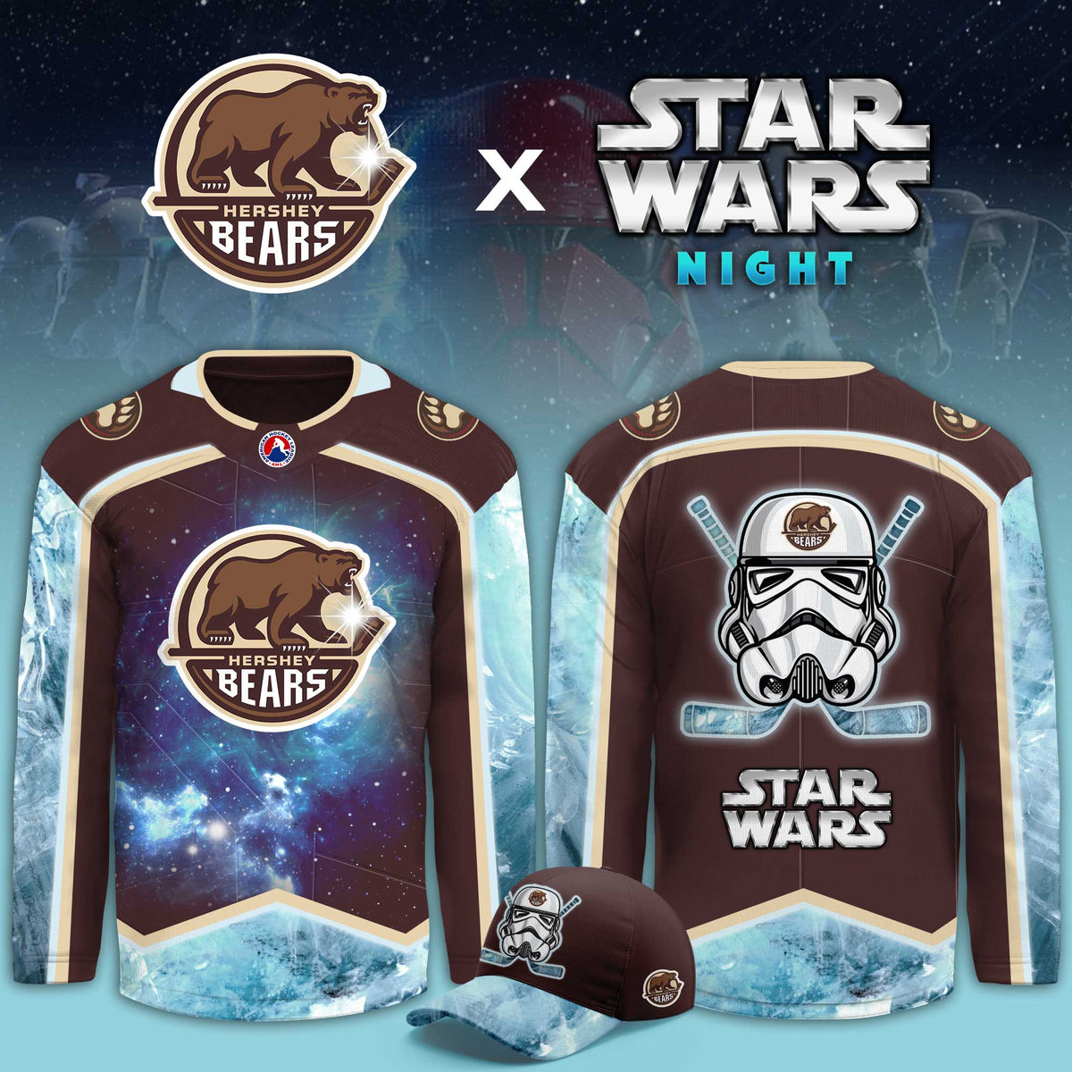 Hershey Bears x Star Wars Night Hockey Jersey Hershey Bears Merch Gift For Sports Lovers - Foxy23shop