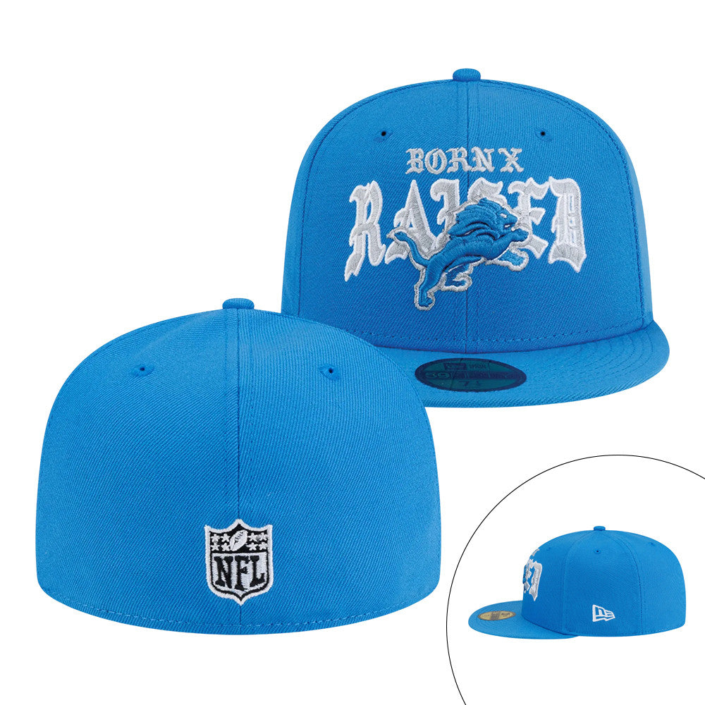 Lions BXR Detroit Snapback Hat Born X Raised Football Unique Gift For Sports Lovers - Foxy23shop