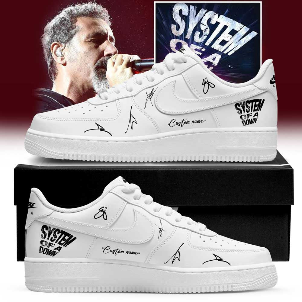 Custom System Of A Down European Tour 2026 Signed Shoes System Of A Down Merch - Foxy23shop