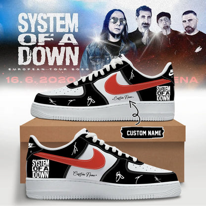 Personalized System Of A Down European Tour 2026 Sneakers System Of A Down Merch Fans Gifts - Foxy23shop