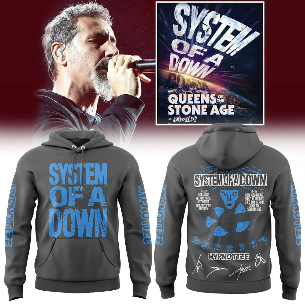 System Of A Down Merch European Tour 2026 Signature Hoodie SOAD Apparel Gift For Fan - Foxy23shop
