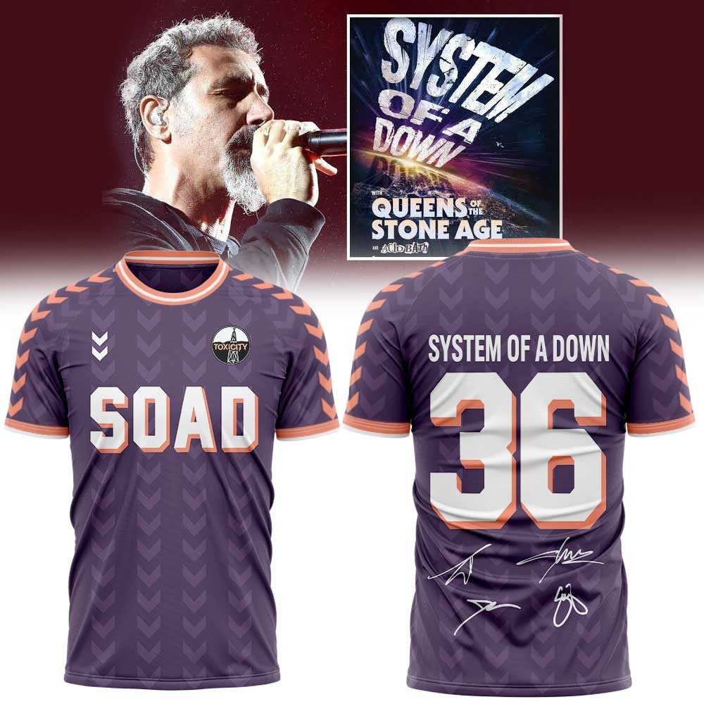 System Of A Down X Olympiastadion Merch European Tour 2026 T-Shirt Gifts For Metalheads - Foxy23shop