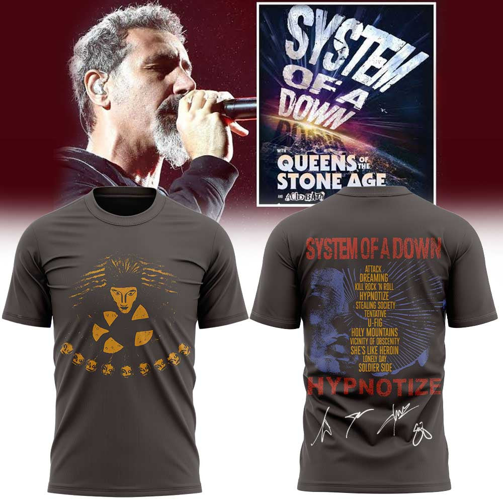 System Of A Down Merch European Tour 2026 T-Shirt Presents For SOAD Fans - Foxy23shop