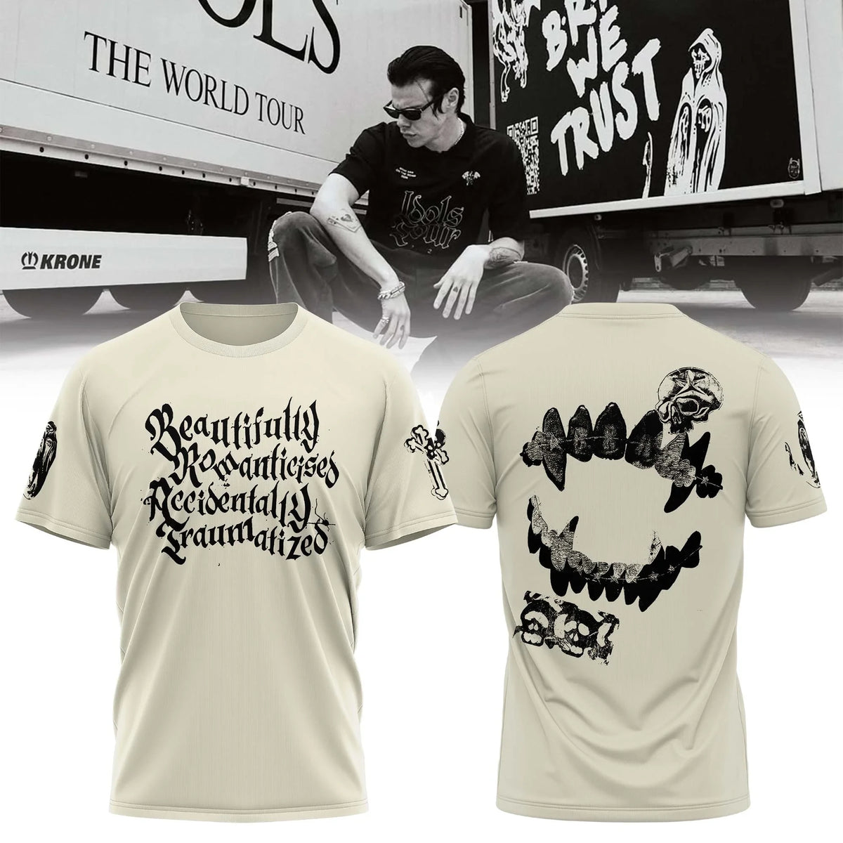Yungblud Merch Idols World Tour 2026 T-Shirt Black Hearts Club Presents - Foxy23shop